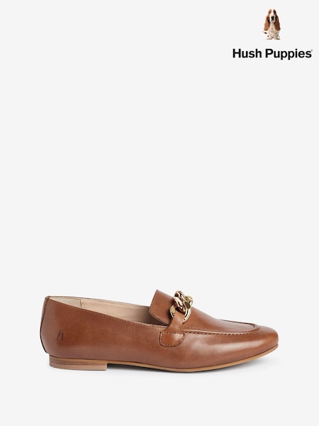 Hush Puppies Harper Brown Chain Loafers (C47410) | €106