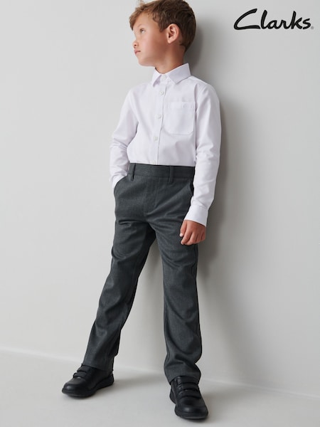 Clarks Grey Regular Fit School Trousers (C47438) | €9 - €12