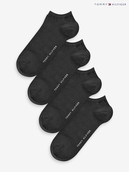 Tommy Hilfiger Black Womens Sneaker Socks 4 Pack (C47558) | €13