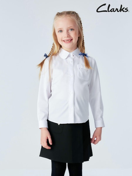 Clarks White Clarks Long Sleeve Bow Shirt (C48329) | €16 - €21