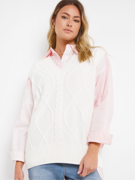 JD Williams Cream Collar Stich Detail Tank (C48408) | €37