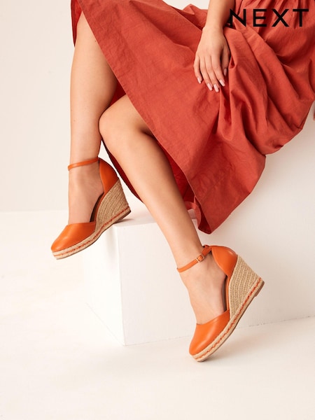 Orange Forever Comfort® Closed Toe High Wedges (C48568) | € 12