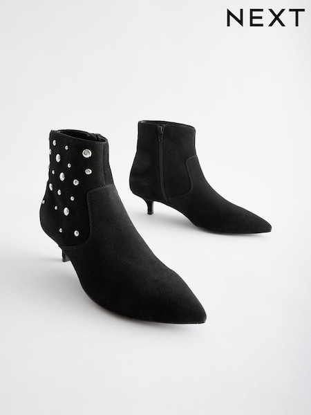 Black Forever Comfort® Stud Detail Ankle Boots (C48684) | € 21