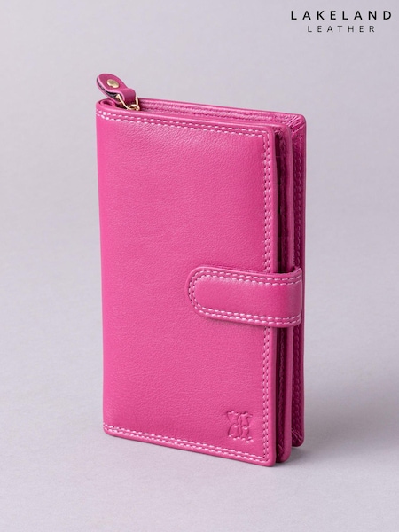 Lakeland Leather Cranberry Medium Tab Purse (C48691) | ₪151