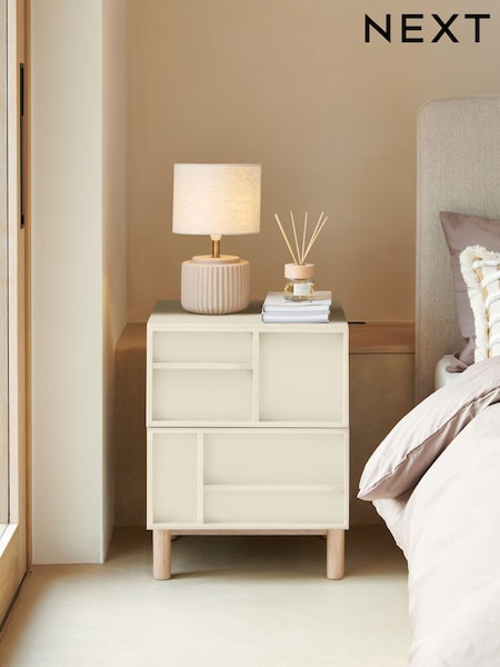 Cream Finsbury 2 Drawer Bedside Table (C48988) | €205