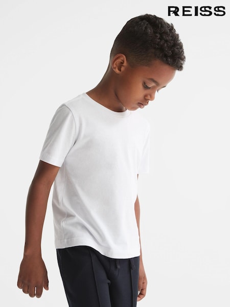 Alb - Tricou Reiss Bless la baza gâtului (C49488) | 74 LEI