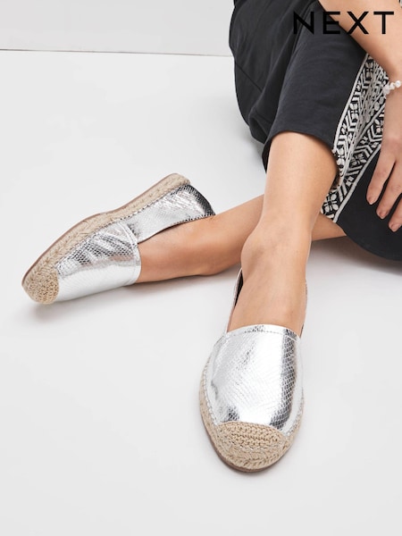Silber - Forever Comfort® Flache Espadrilles (C49760) | 10 €