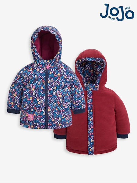 Jojo Maman Bébé Woodland Reversible Fleece Lined Jacket (C49838) | ‏252 ر.س.‏