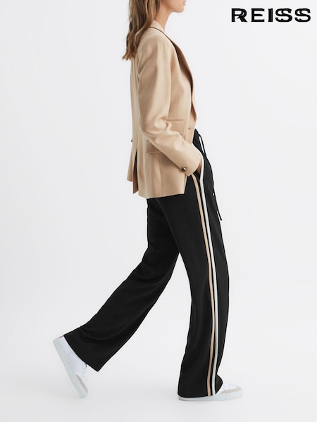Reiss Black Odell Wide Leg Pull On Trousers (C50001) | €210