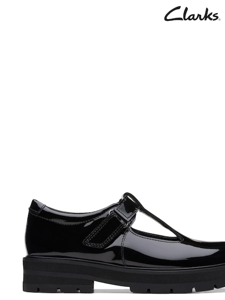 Clarks Black Patent Multi Fit Prague Brill Shoes (C50132) | €28