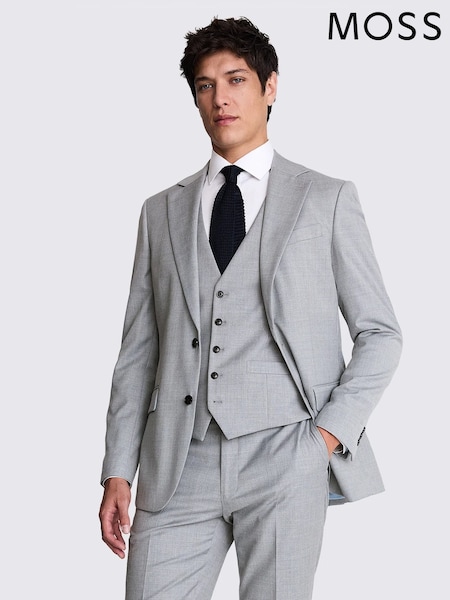 MOSS Grey Tailored Stretch Suit (C50373) | AED751