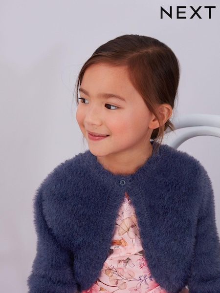 Navy Fluffy Shrug Cardigan (12mths-16yrs) (C50439) | €16 - €21