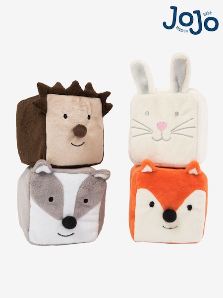 JoJo Maman Bébé Woodland 4-Pack Soft Cubes (C50720) | €35