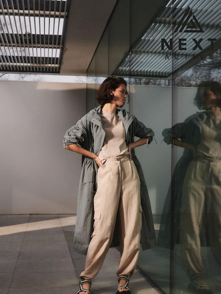 Grey Longline Shower Resistant Raincoat (C50727) | €36