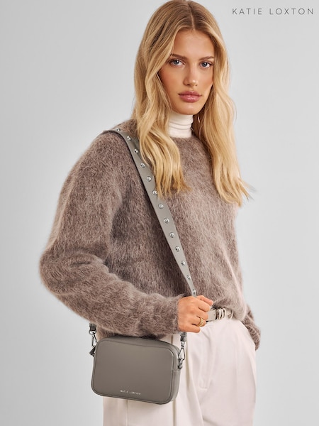 Grey - Katie Loxton Avery Leopard Small Cross-body Bag