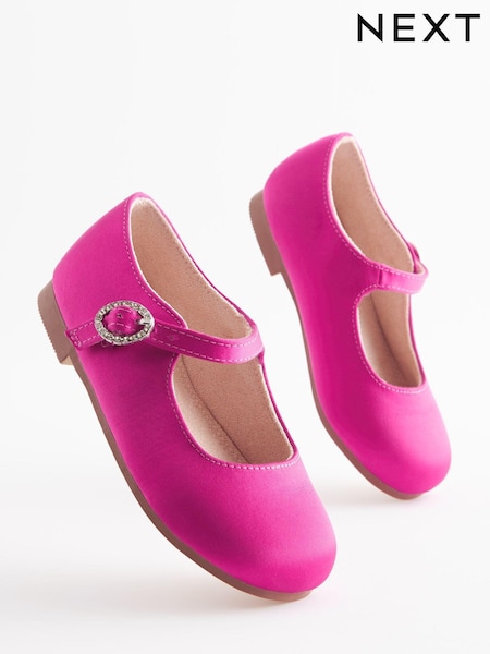 Hot Pink Standard Fit (F) Bridesmaid Collection Mary Jane Occasion Shoes (C50836) | €13 - €14