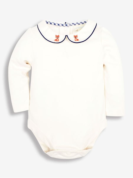 JoJo Maman Bébé Cream Fox Embroidered Collar Body (C51677) | CA$39
