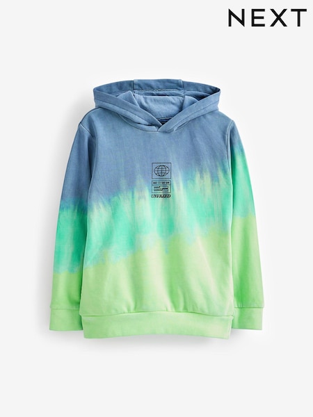 Green/Blue Tie Dye Hoodie (3-16yrs) (C51876) | €11 - €13