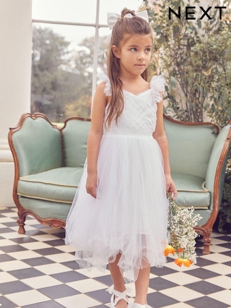 Ivory Tulle Bridesmaid Dress (3-16yrs) (C52115) | €48 - €54