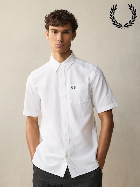 Белый - Fred Perry SS Oxford Shirt (C52134) | €132