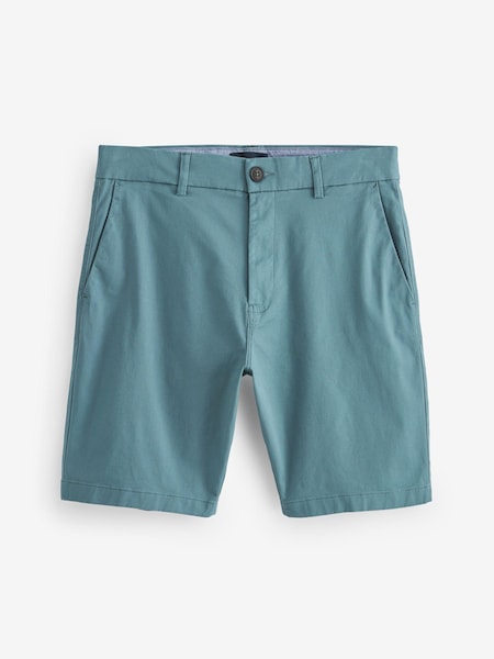 Aqua Blue Straight Stretch Chino Shorts (C52359) | € 6