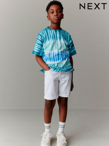 White Regular Fit Denim Shorts (12mths-16yrs) (C52361) | €5 - €8.50