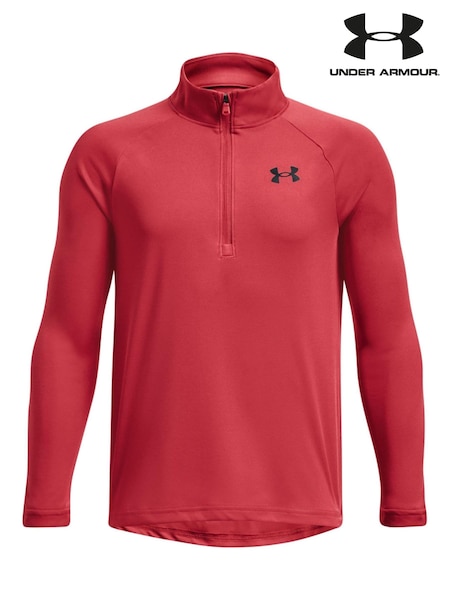 Rot - Under Armour Youth Tech 2.0 1/2 Sweatshirt mit Reißverschluss (C52438) | 19 €
