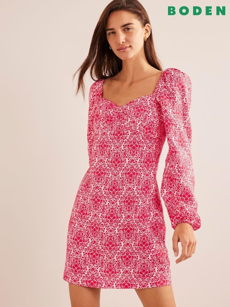 Boden Pink Linen Mini Shift Dress (C52577) | €73