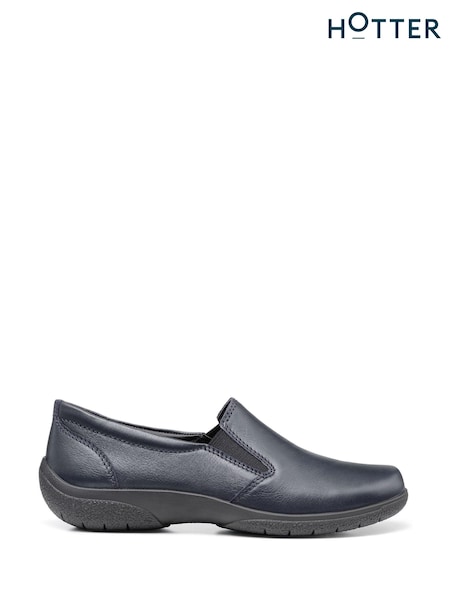 Hotter Glove II Blue Extra Wide Fit Slip-On Shoes (C52589) | €121