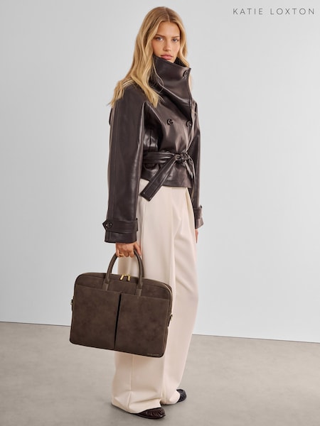 بني - حقيبة لابتوب تشكيلة City من Katie Loxton