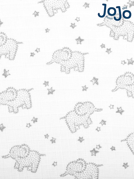 Jojo Maman Bébé Extra Large Elephant Printti; kuvio Muslin (C52975) | €23