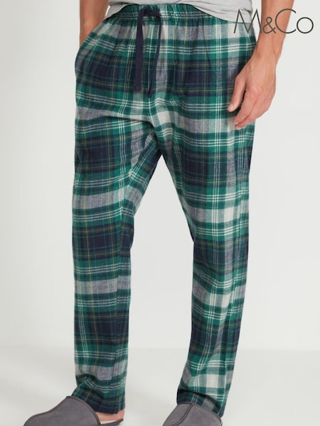 M&Co Check Green Pyjama Bottoms (C53173) | €5