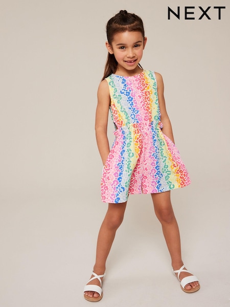 Rainbow Animal Cut-Out Detail Playsuit (3-16yrs) (C53252) | €11 - €16