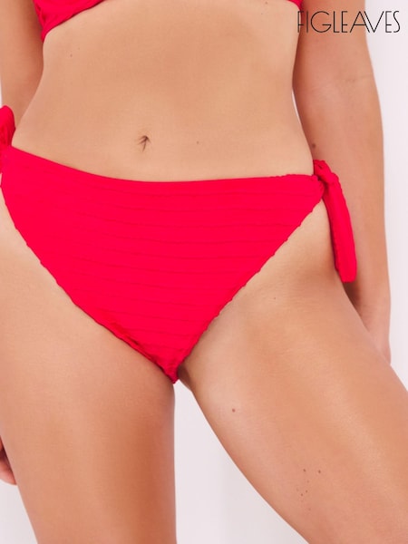Figleaves Red Fantasy Floral Tie Side Bikini Briefs (C53393) | €12.50