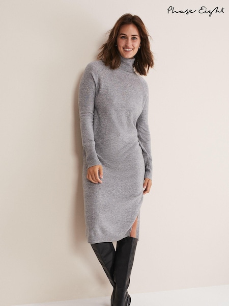Phase Eight Grey Seline Wool Blend Dress with Cashmere (C53880) | €79