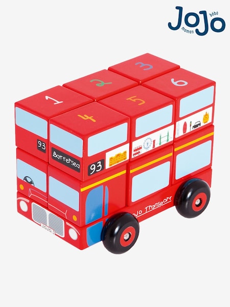 JoJo Maman Bébé London Bus Wooden Block Stacker (C54192) | €25.50