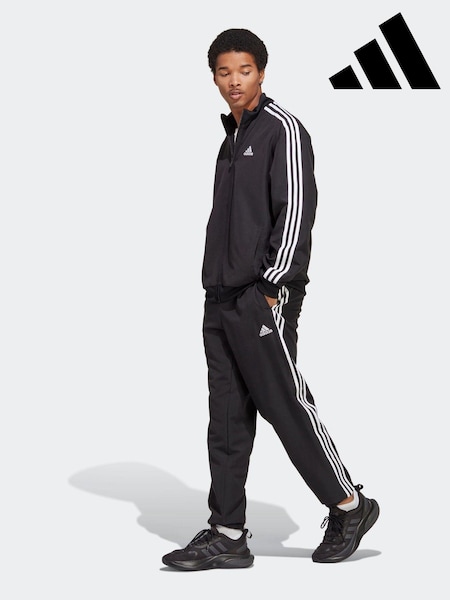 adidas Black 3 Stripes Woven Tracksuit (C54862) | €43