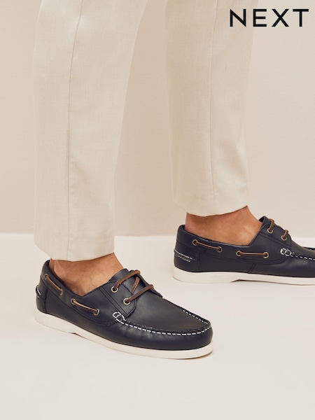 Темно-синий - Classic Leather Boat Shoes (C54939) | €6