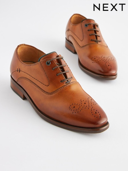 Tan Brown Leather Lace-Up Shoes (C55023) | €20 - €24