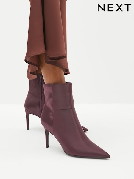 Purple Forever Comfort® Point Toe Heeled Ankle Boots (C55063) | € 12