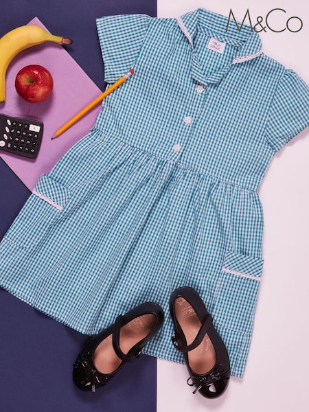 M&Co Green Back To School Gingham Dress (C55277) | €2.50 - €4