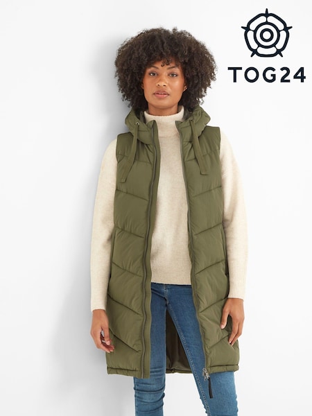 Зеленый - Tog 24 Ranskill Long Padded Hooded Gilet (C55294) | €106