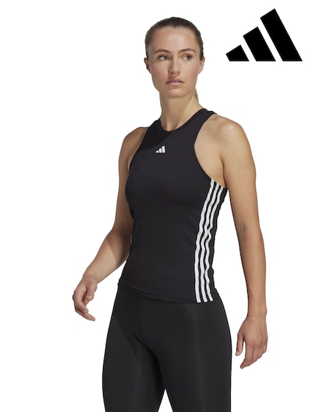 adidas Black Aeroready Train Essentials Regular 3-Stripes Tank Top (C56731) | €15
