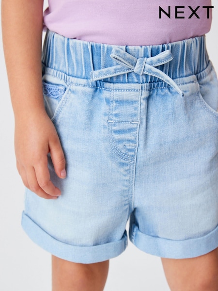 Denim con lavado claro - Elasticated Waist Shorts (3mths-10yrs) (C56875) | 12 € - 15 €