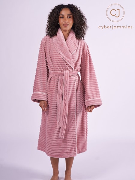 Pink - Cyberjammies Cosy Stripe Robe