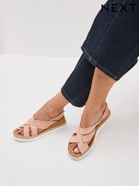 Nude Pink Forever Comfort® Crossover Sports Wedges (C57221) | €26.50