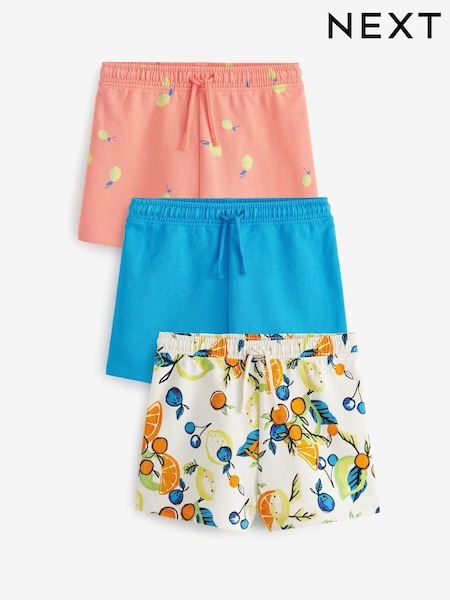 Modra/rumena/koralna s potiskom sadja - Cotton Jersey Shorts (3-16yrs) (C57354) | € 13 - € 18