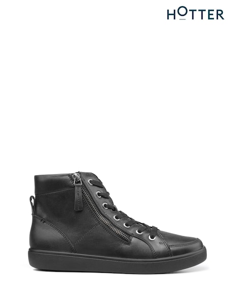 Hotter Rapid Wide Fit Black Lace/Zip Boots (C57590) | 152 €