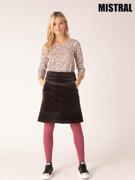 Mistral Purple Directional Cord Skirt (C57884) | €70