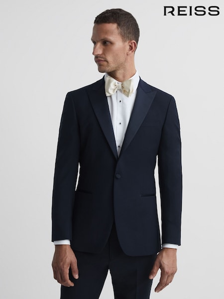 Azul marino - Regular - Reiss Poker Modern Fit Performance Dinner Jacket (C57951) | 425 €